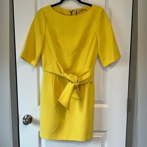 ALICE & OLIVIA Canary Yellow Belted Dress Style#CC811213526 Sz 8 $350 NWT